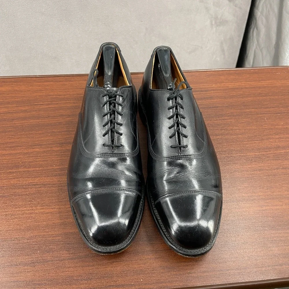 Allen Edmonds Park Avenue 5615 Mens US 10 D Dress Shoes Black Leather Oxford